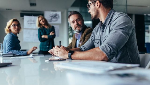 People working in an office